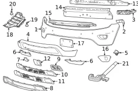 Автозапчасти, части двигателя, Бампер, JEEP 