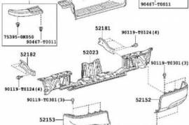ავტონაწილები, ძარის ნაწილები, ბამპერი, TOYOTA 