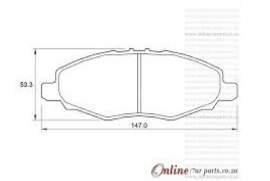 ავტონაწილები, სამუხრუჭე სისტემა, ხუნდები, TOYOTA 