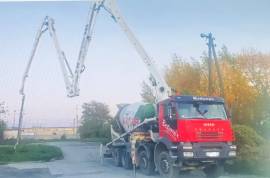 ბეტონის წარმოება , ტრანსპორტირება პომპებით მომსახურება