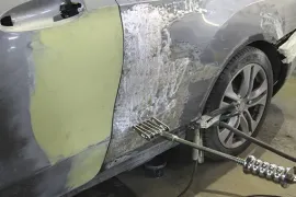 თუნუქის აღდგენა, დაშპაკვლა, ღებვა